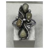 Vintage Sterling Silver 4 Stones Ring