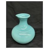 Stamped vintage blue ceramic pottery