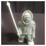 Signed carved stone Eskimo sculpture