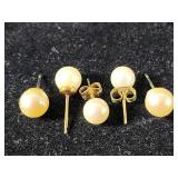 14k & 10k gold pearl earrings tested positive