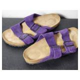 Vintage purple leather Birkenstock sandals sz 40
