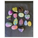 Group of 15 stone pendants