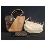 Group of handbags