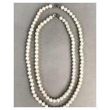 Pair of high-quality faux-pearl necklaces