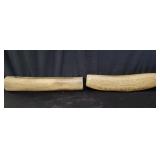 Pair of wood garamut, box lot