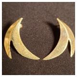 Pair of 14kt gold earrings