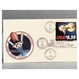 Vintage space-flown envelope, celebrating