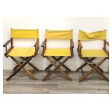 3 directors folding  chairs