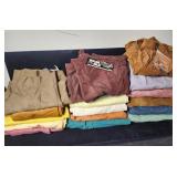 17 pairs vintage pants, some silk, various sizes