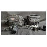 Pair of Olympus cameras, Camedia E-10 digital