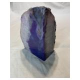 Agate geode quartz crystal sliced & polished
