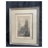 Pencil signed and numbered etching 23" x 18ï¿½