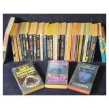 34 vintage soft cover sci-fi - fantasy books