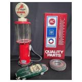 Group of automobile ornaments, Jaguar model car,