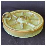 Vintage Frankoma wagon wheel ceramic ashtray