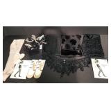 Group of womens lingerie, scarves, noisery, &