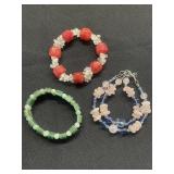 Assorted stones bracelet lot