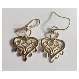 Pair of 14k gold earrings