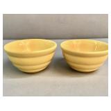 Pair of vintage Bauer #36 beehive bowls
