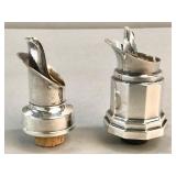 Pair of vintage silver plate wine pourers
