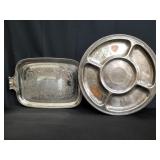 Box of silver plated trays