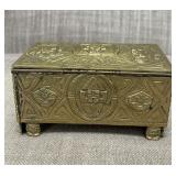 Vintage brass trinket box