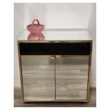 Vintage mirrored rolling cabinet / bar cart