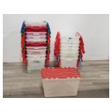 Group of 17 storage tubs (12 gallon)