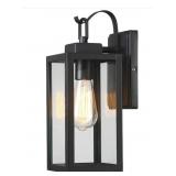 Light Matte Black Outdoor Wall Lantern Sconce