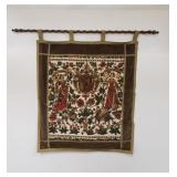 Vintage wall hanging medieval tapestry