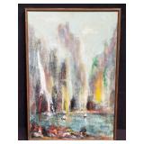 Signed vintage oil painting on canvas