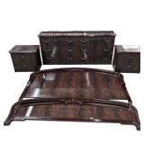 Vintage Italian high gloss bedroom set