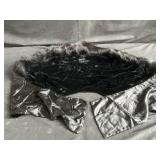 Black velvet fur scarf