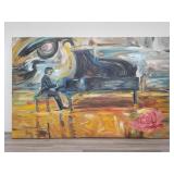 Large signed oil on canvas