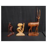 Group of carved wood figures