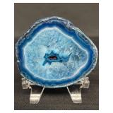 Blue geode slab
