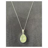 Sterling silver stone necklace