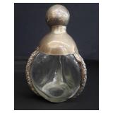 Sterling silver glass decanter