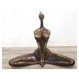 Cast bronze nude sculpture