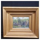 Signed vintage oil painting on canvas