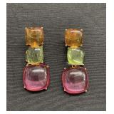 Colorful costume earrings