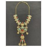 Gold-tone bohemian necklace