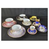 Group of German and Japanese cups and saucers  ,