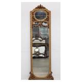 Vintage Italian carved giltwood ornate wall mirror