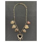 Heart charms necklace