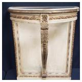 Vintage Italian glass top wall shelf