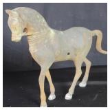 Antique Asian iron horse 10"H x 12"L