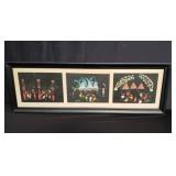 Group of signed pastel painting on paper