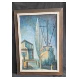 Acrylic painting on board signed A. Stolpe ,