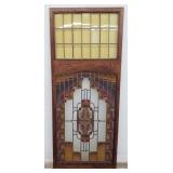 Vintage leaded glass window panel